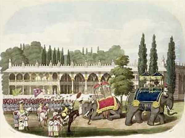 The Palace of Tippoo Sahib 1749-99 Oil Painting by Gold, Charles Emilius