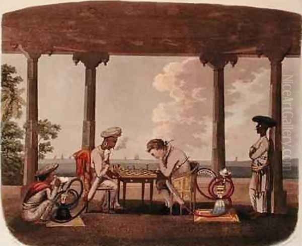 The Chess Match Oil Painting by Gold, Charles Emilius