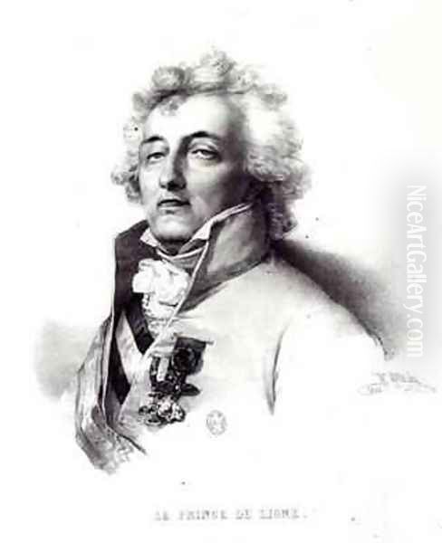 Portrait of Marshal Charles Joseph 1735-1814 Prince de Ligne Oil Painting by Henri Grevedon