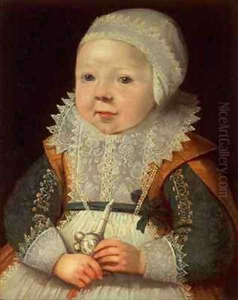 Portrait of a Child Oil Painting by Wybrand Simonsz. de Geest