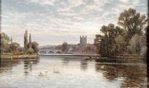 Henley on Thames Oil Painting by Alfred I Glendening