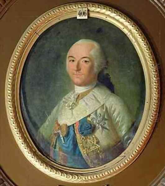 Portrait of Louis Philippe Joseph dOrleans 1747-93 Duke of Chartres in the Costume of the Grand Master of the Freemasons Oil Painting by Michel Garnier