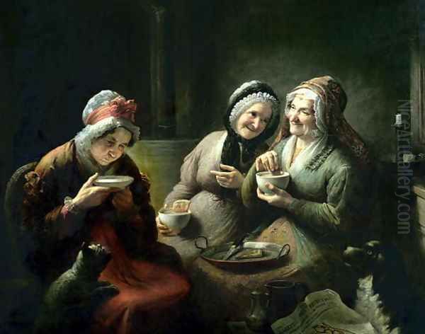 The Three Gossips Oil Painting by Louis Grosclaude