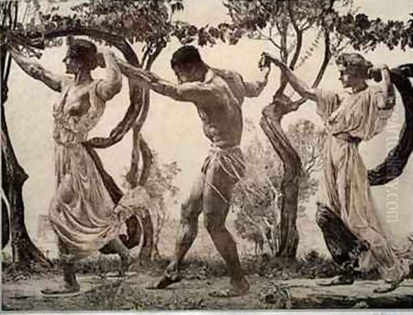 The Dance Oil Painting by Otto Greiner