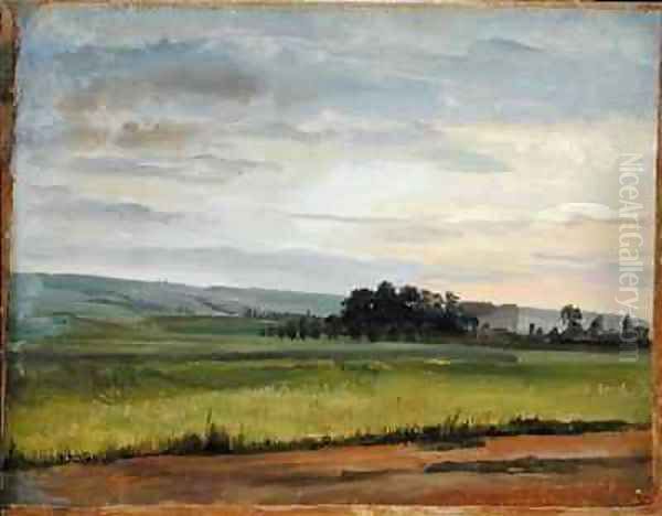 A Cornfield near Dresden Oil Painting by Christian Friedrich Gille