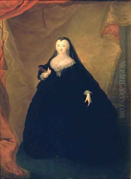 Portrait of Empress Elizabeth 1709-62 in Fancy Dress Oil Painting by Georg Christoph Grooth