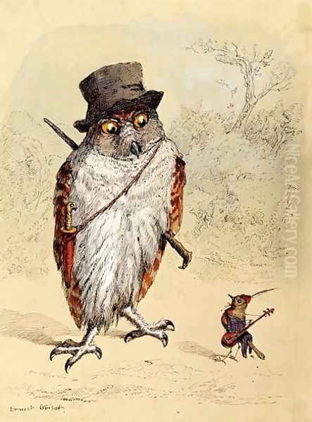 Illustration to Bubble and Squeak in Funs Comic Creatures Oil Painting by Ernest Henry Griset