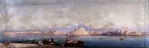 The Grand Harbour Valletta Oil Painting by Girolamo Gianni