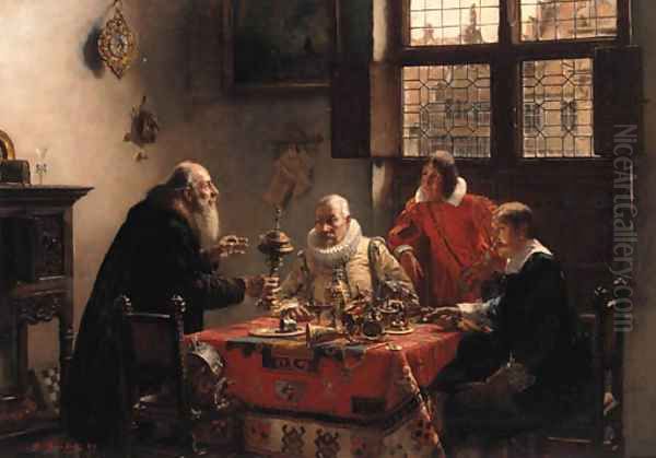 The merchant's treasures Oil Painting by Max Gaisser