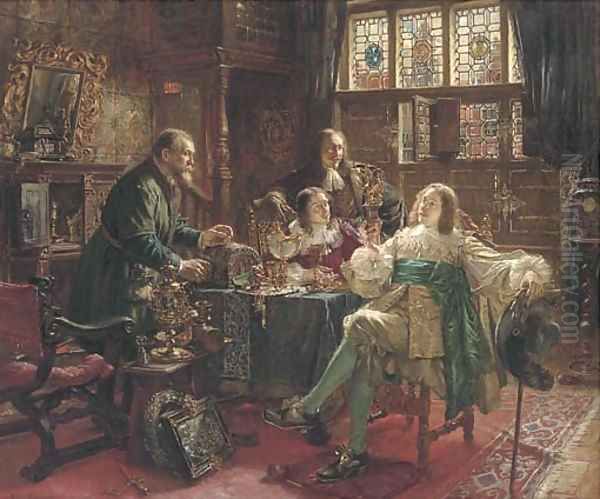 In the goldsmith's house Oil Painting by Max Gaisser