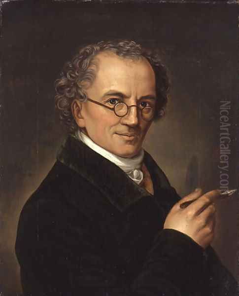 The Artist Friedrich Carl Groger 1766-1838 Oil Painting by Friedrich Carl Groger