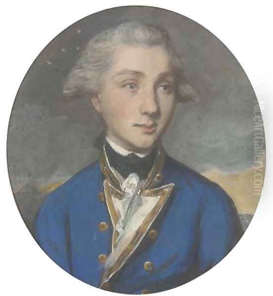 Portrait of Admiral Sir William Sidney Smith, K.C.B., half-length, in naval uniform Oil Painting by Daniel Gardner