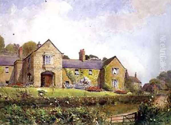 A Country House Oil Painting by W.H. Goldsmith