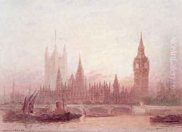 Westminster Oil Painting by Frederick E.J. Goff