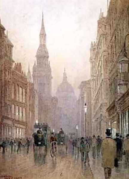 Cheapside Oil Painting by Frederick E.J. Goff