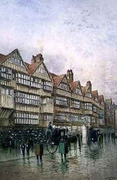 Holborn Bars Oil Painting by Frederick E.J. Goff