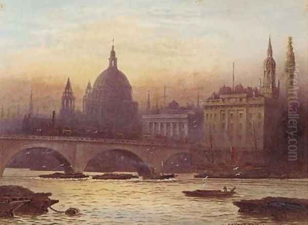 London Bridge 4 Oil Painting by Frederick E.J. Goff