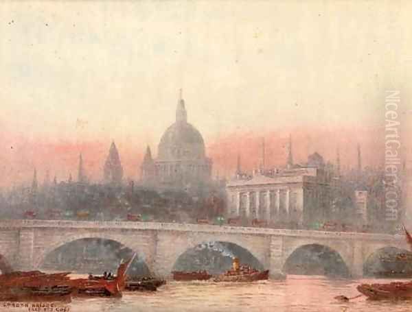 London Bridge 3 Oil Painting by Frederick E.J. Goff