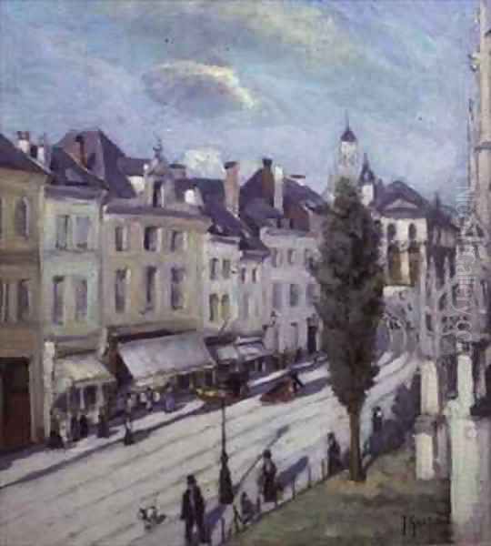 La Place du Grand Salon Oil Painting by Jean Charles Gallet