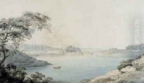 Port Penrhyn Oil Painting by Moses Griffith