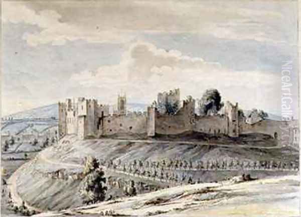 Ludlow Castle Oil Painting by Moses Griffith