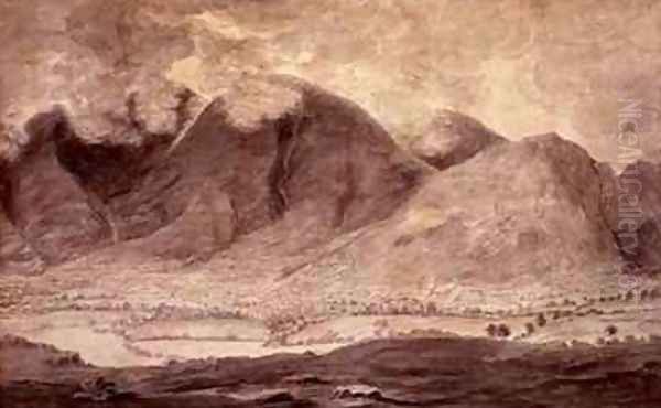 Panoramic View of Derwentwater and the Vale of Keswick 3 Oil Painting by Moses Griffith