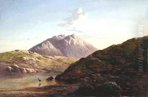 Glamis from Loch Sligachan Oil Painting by Arthur Gilbert