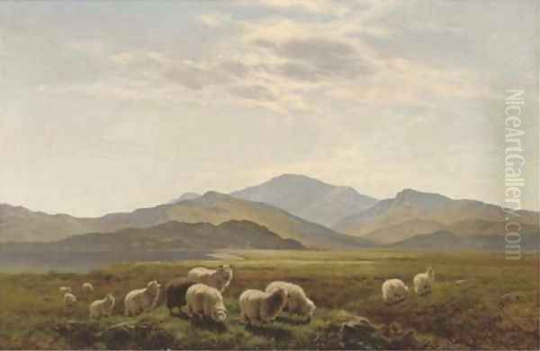 In the valley near Strata, Florida, South Wales 1893 Oil Painting by Arthur Gilbert