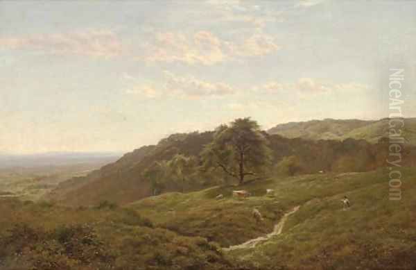 Coldharbour near Limpsfield, Surrey Oil Painting by Arthur Gilbert