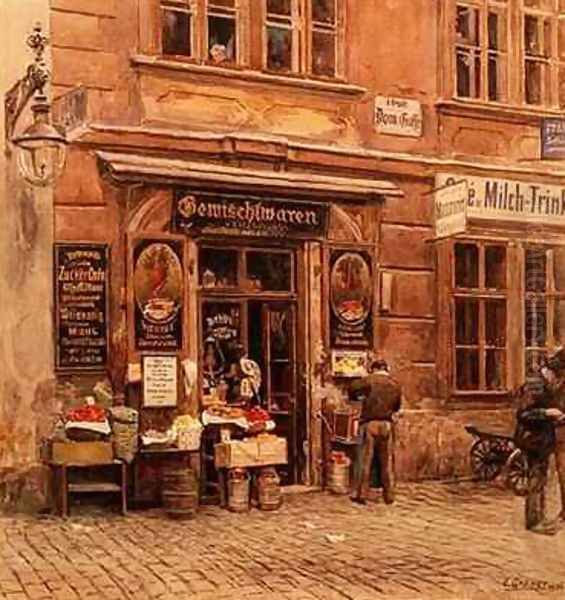 The General Store Vienna Oil Painting by Ernst Graner