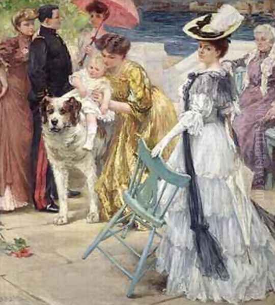 En Famille Oil Painting by Gustave Grau