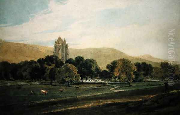 Guisborough Priory Oil Painting by Thomas Girtin