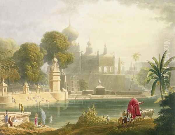 View of Sassoor in the Deccan Oil Painting by Grindlay, Captain Robert M.