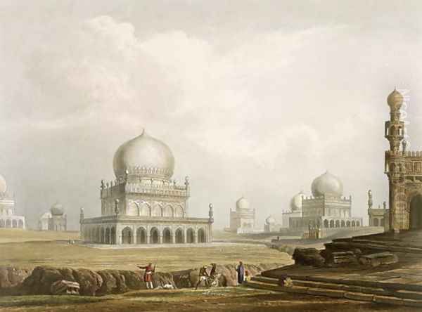 Tombs of the Kings of Golconda in 1813 Oil Painting by Grindlay, Captain Robert M.