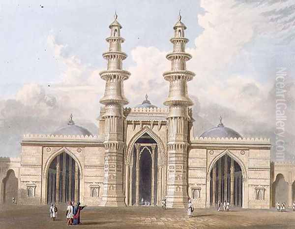 The Shaking Minarets of Ahmedabad Oil Painting by Grindlay, Captain Robert M.