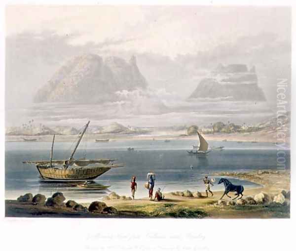 Morning View from Calliann near Bombay Oil Painting by Grindlay, Captain Robert M.