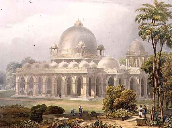 The Roza at Mehmoodabad in Guzerat or the Tomb of Vizier of Sultan Mehmood Oil Painting by Grindlay, Captain Robert M.