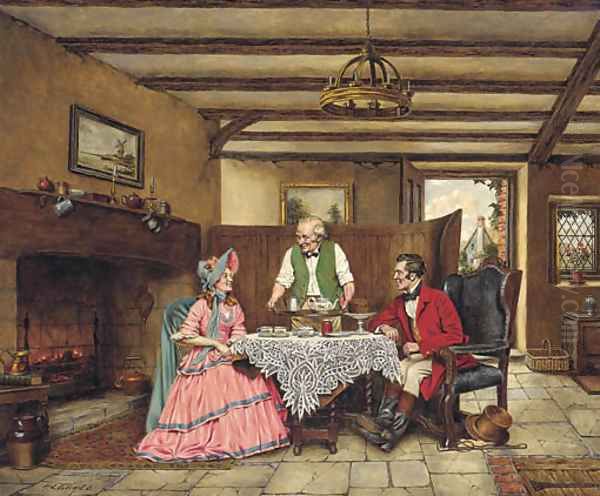 Teatime Oil Painting by Arthur Longlands Grace