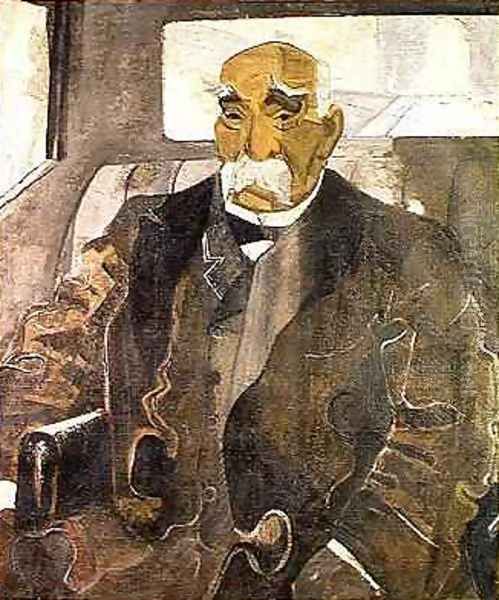 Georges Clemenceau 1841-1929 Oil Painting by Emmanuel Gondouin