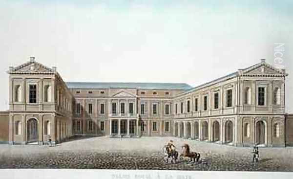 Palais Royal The Hague from Choix des Monuments Edifices et Maisons les plus remarquables du Royaume des Pays Bas Oil Painting by Pierre Jacques Goetghebuer