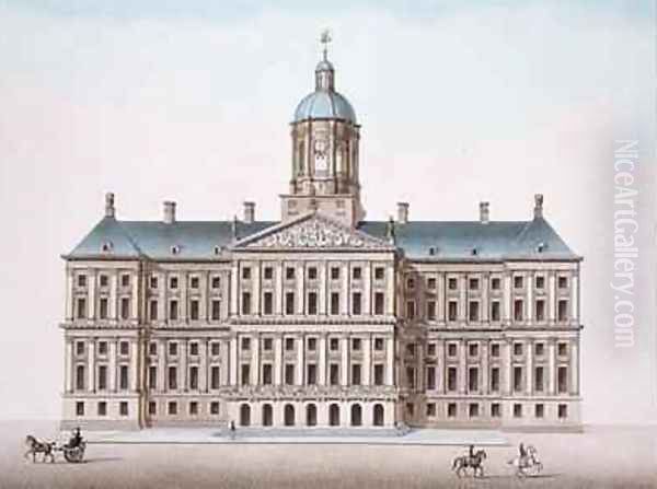 Royal Palace at Amsterdam from Choix des Monuments Edifices et Maisons les plus remarquables du Royaume des Pays Bas Oil Painting by Pierre Jacques Goetghebuer