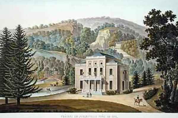 Chateau of Juslenville near Spa from Choix des Monuments Edifices et Maisons les plus remarquables du Royaume des Pays Bas Oil Painting by Pierre Jacques Goetghebuer