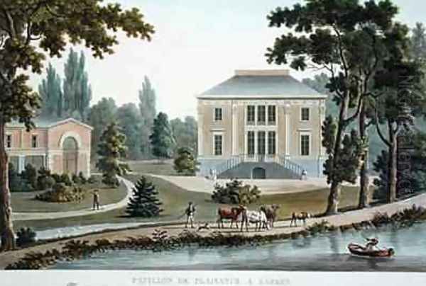 Pavillon de Plaisance at Laeken from Choix des Monuments Edifices et Maisons les plus remarquables du Royaume des Pays Bas Oil Painting by Pierre Jacques Goetghebuer