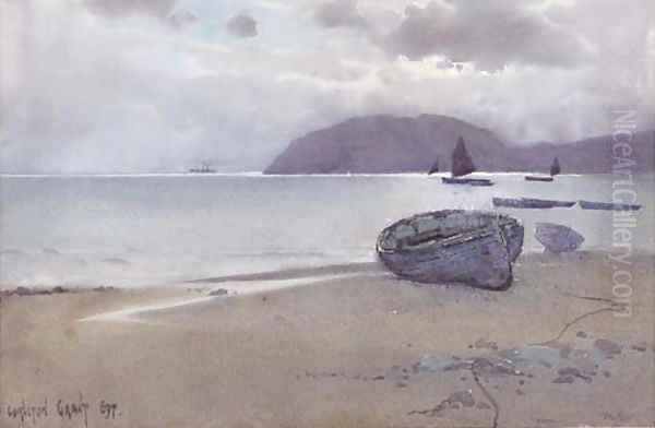 Low tide in Llandudno, Wales Oil Painting by Carleton Grant