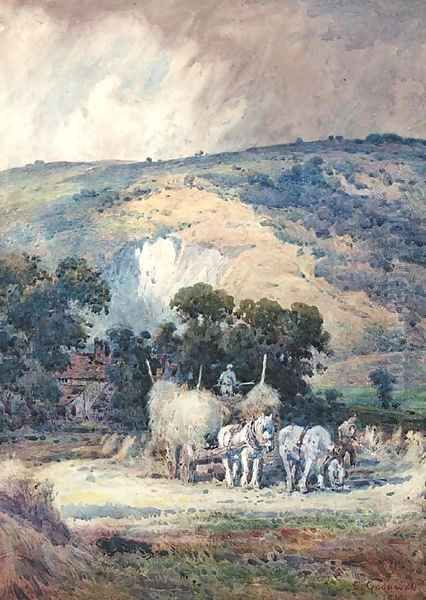 Haymaking Oil Painting by Sydney Goodwin