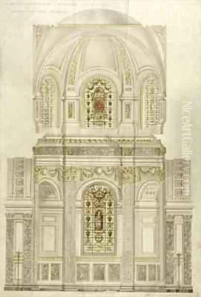 Decorative scheme for the apse of St Pauls Cathedral Oil Painting by Thomas Garner