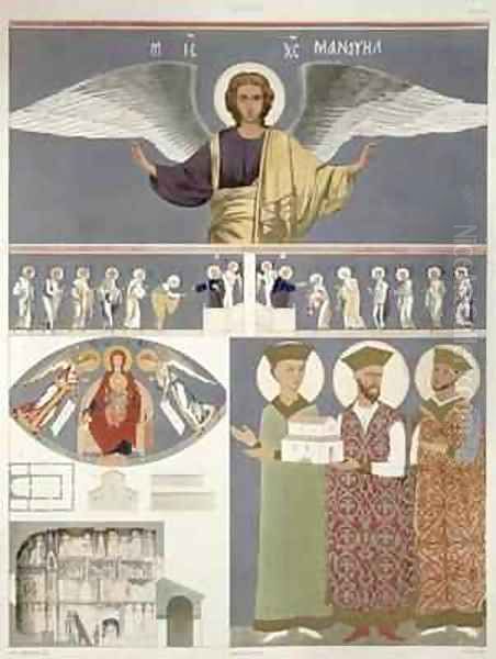 Frescoes from the Orthodox Church of Nekrssi near Dido Oil Painting by Grigori Grigorevich Gagarin