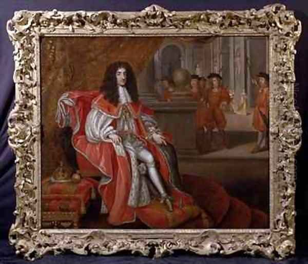 Charles II at Court Oil Painting by Henri Gascard