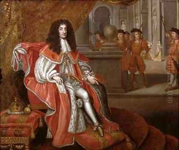 Charles II at Court 2 Oil Painting by Henri Gascard