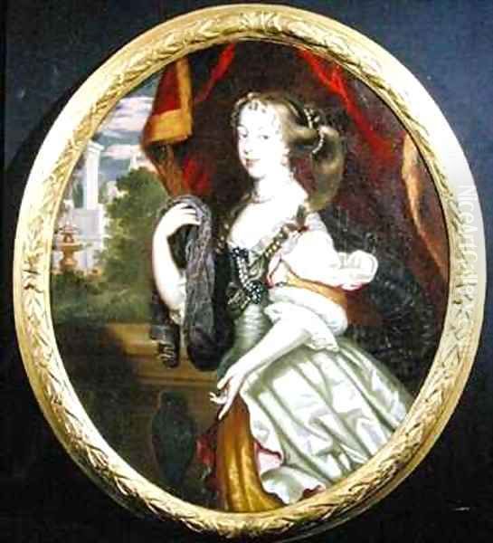 Portrait of Jane Needham 1646-1702 Mrs Myddleton Oil Painting by Henri Gascard